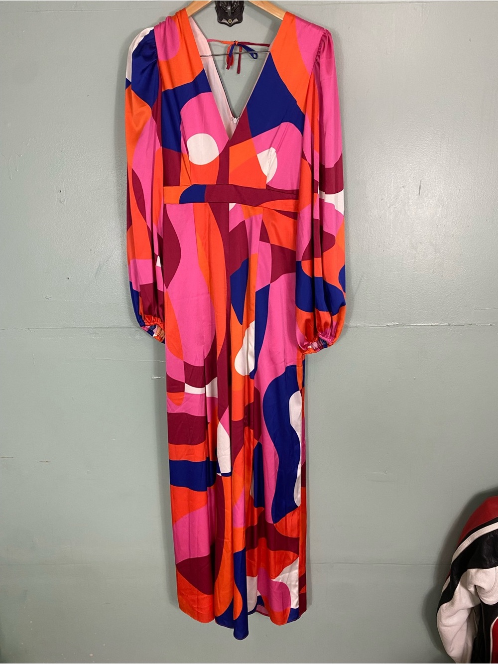 Hutch Colorblock Rainbow Jumpsuit Wide Leg Medium??‎